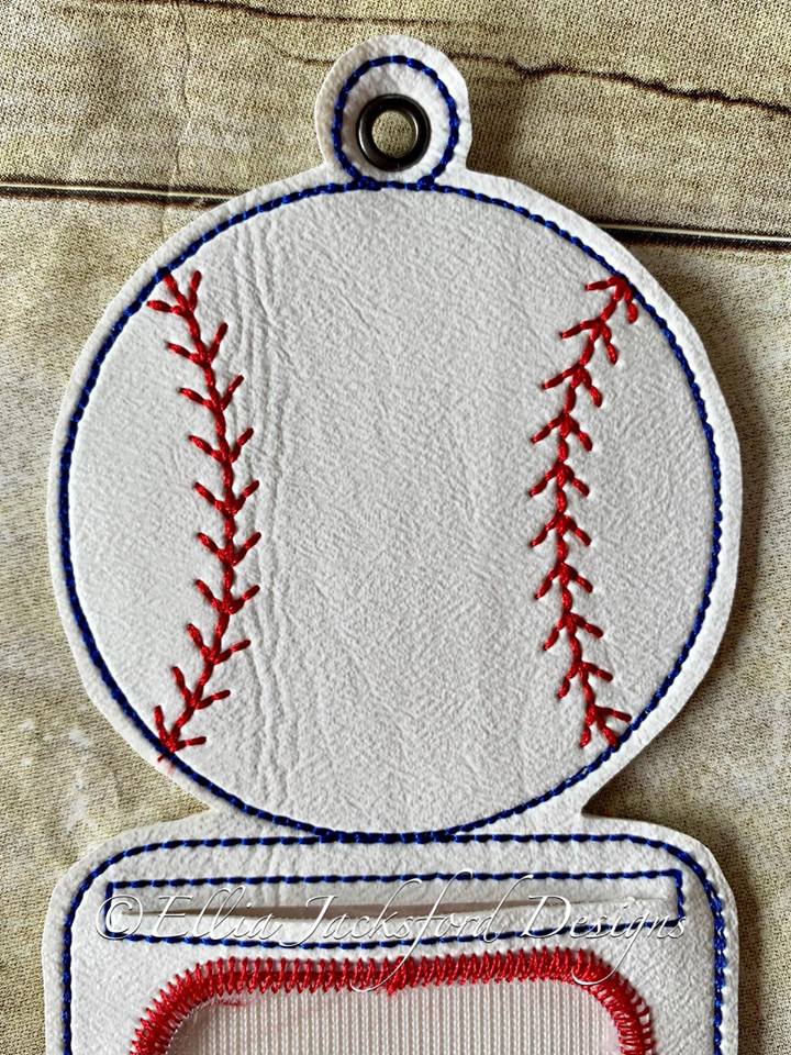 Baseball Vertical ID Holder 5x7 only