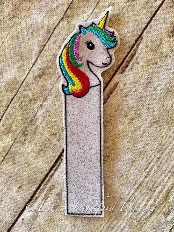 Unicorn Bookmark - Digital Embroidery Design