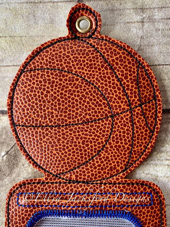 Basketball Vertical ID Holder 5x7 only