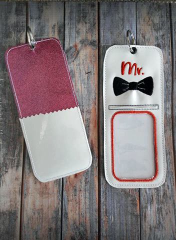 Mr. ID holder - 5 x 7 - Embroidery Design - DIGITAL Embroidery design