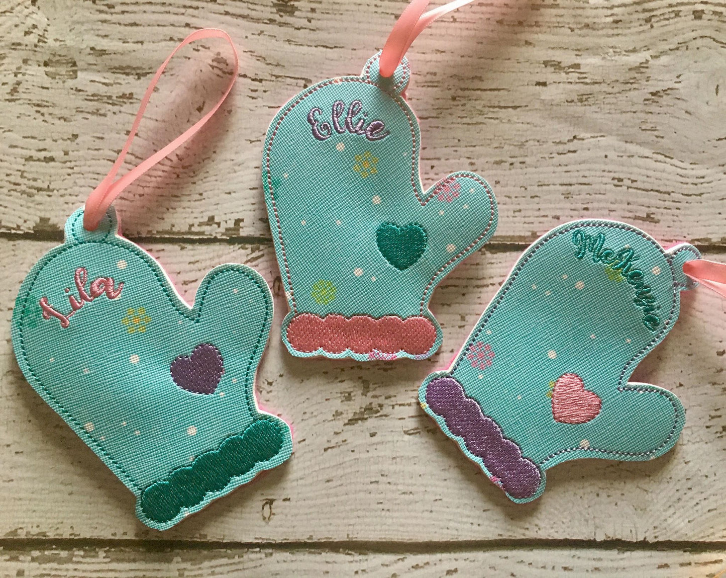 Winter Mitten Ornament 4x4 and 5x7 Grouped