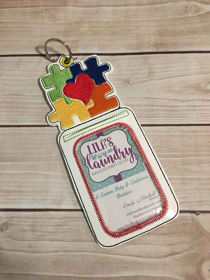 Autism Awareness Vertical ID Holder 5x7