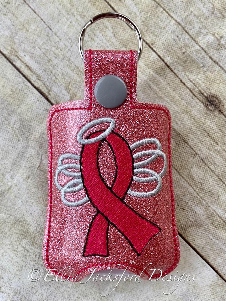 Awareness Angel Ribbon Sanitizer Holder - Embroidery Design - DIGITAL Embroidery DESIGN
