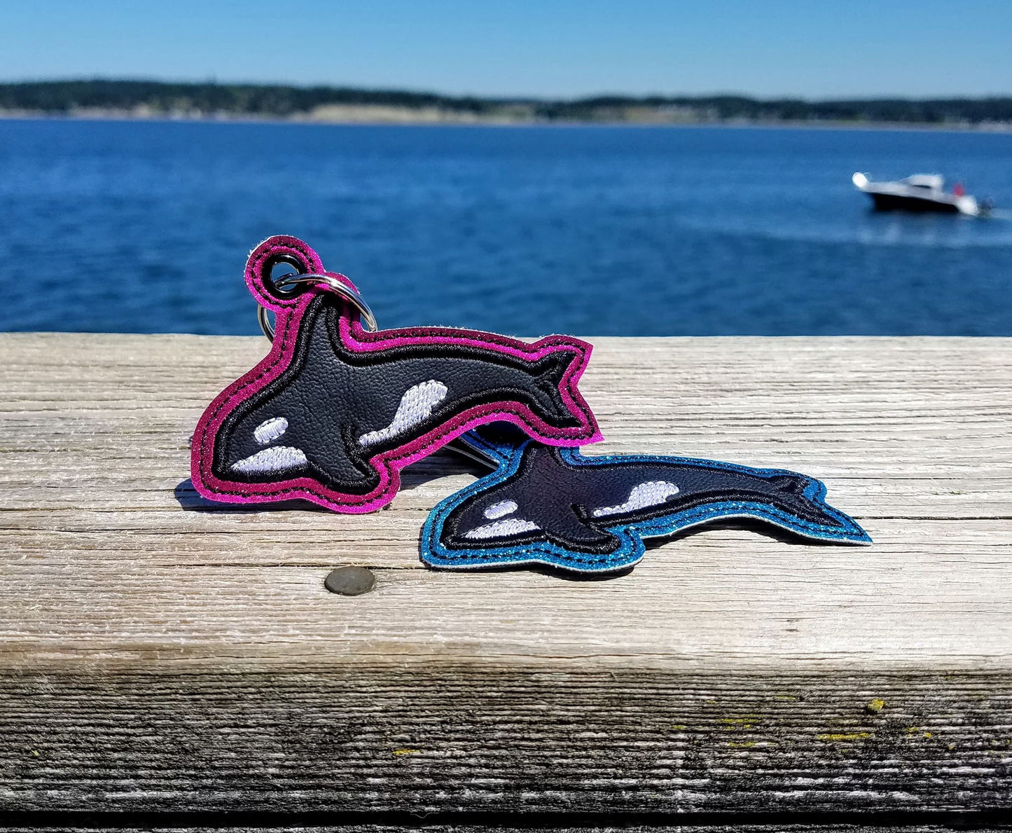 Orca Applique Fobs - DIGITAL Embroidery DESIGN