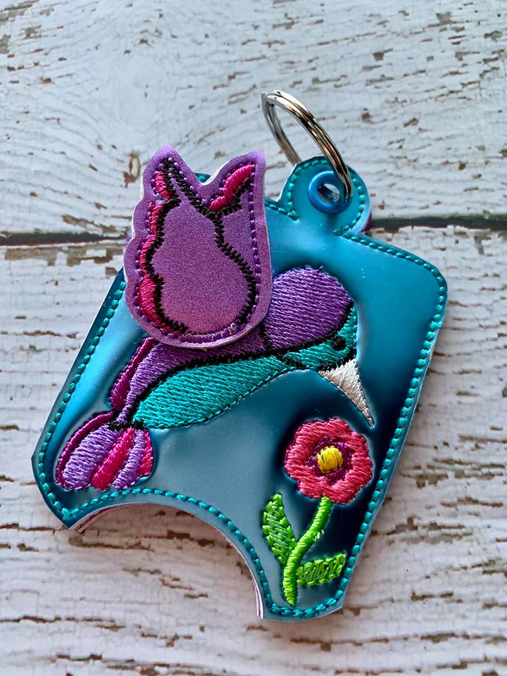 3D Hummingbird Sanitizer Holders 4x4 and 5x7 included- Embroidery Design - DIGITAL Embroidery DESIGN