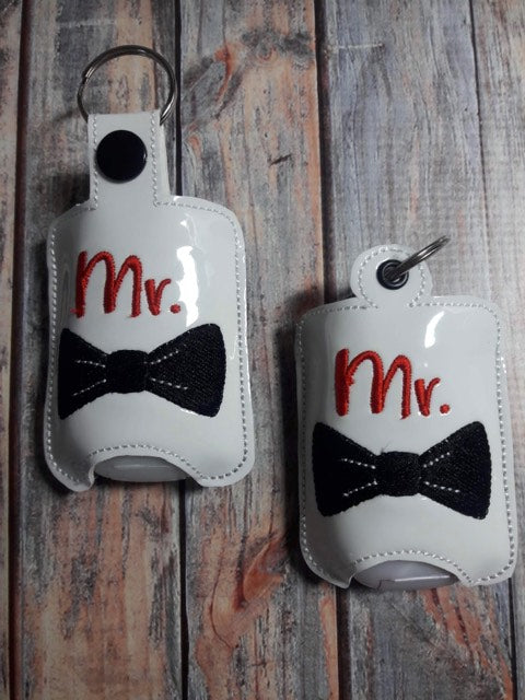 Mr. and Mrs. Sanitizer Holder Set - Embroidery Design - DIGITAL Embroidery DESIGN