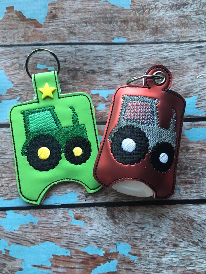 Tractor Sanitizer Holder - Embroidery Design - DIGITAL Embroidery DESIGN