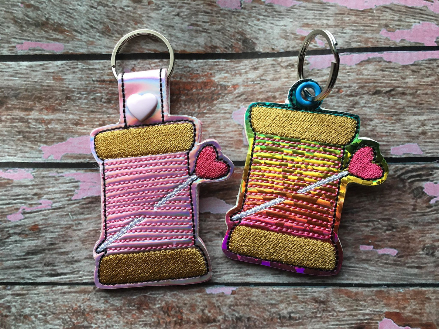 Spool of thread Fobs - Embroidery Design - DIGITAL Embroidery DESIGN