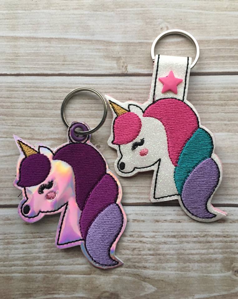 Unicorn Fobs - Embroidery Design - DIGITAL Embroidery DESIGN