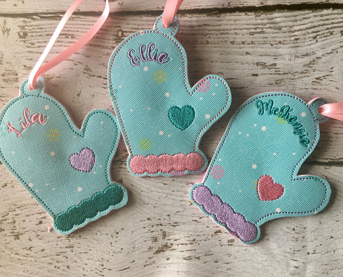 Winter Mitten Ornament 4x4 and 5x7 Grouped