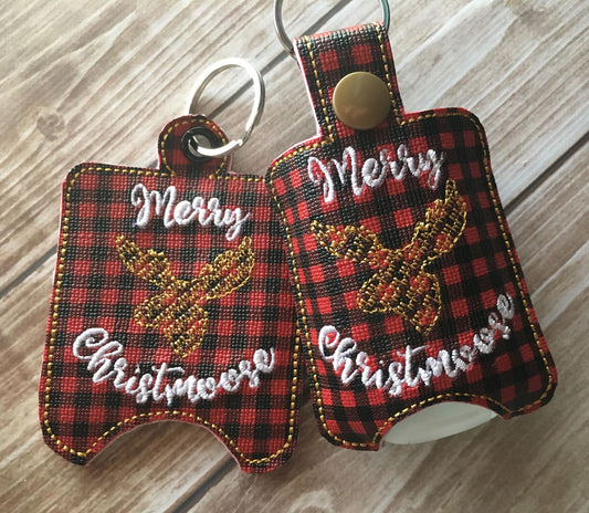 Rustic Merry Christmoose Sanitizer Holders - Embroidery Design - DIGITAL Embroidery DESIGN