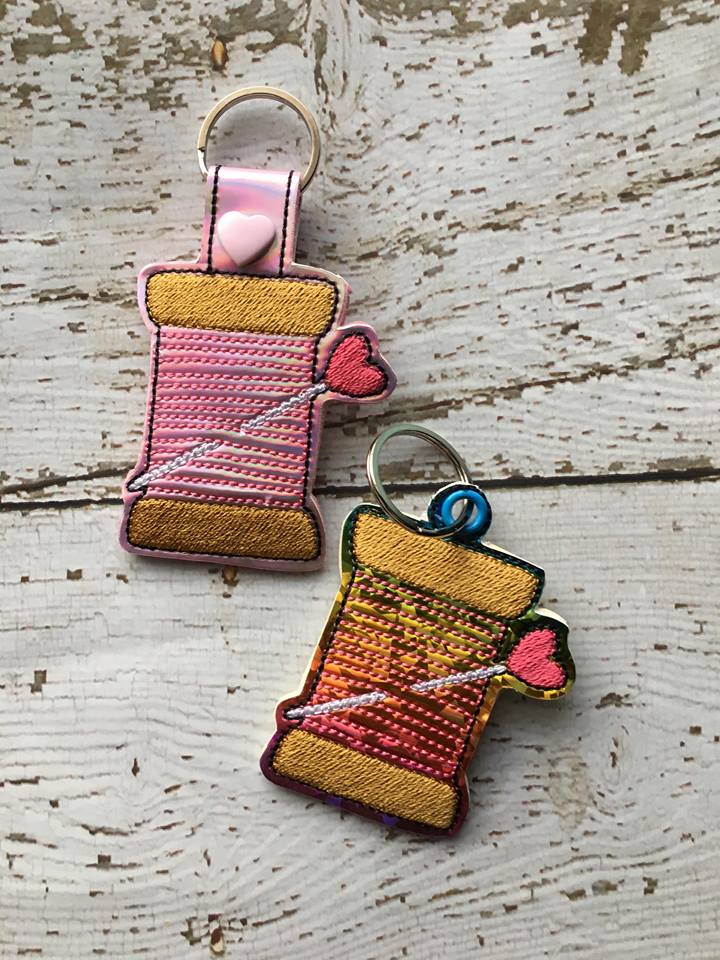 Spool of thread Fobs - Embroidery Design - DIGITAL Embroidery DESIGN