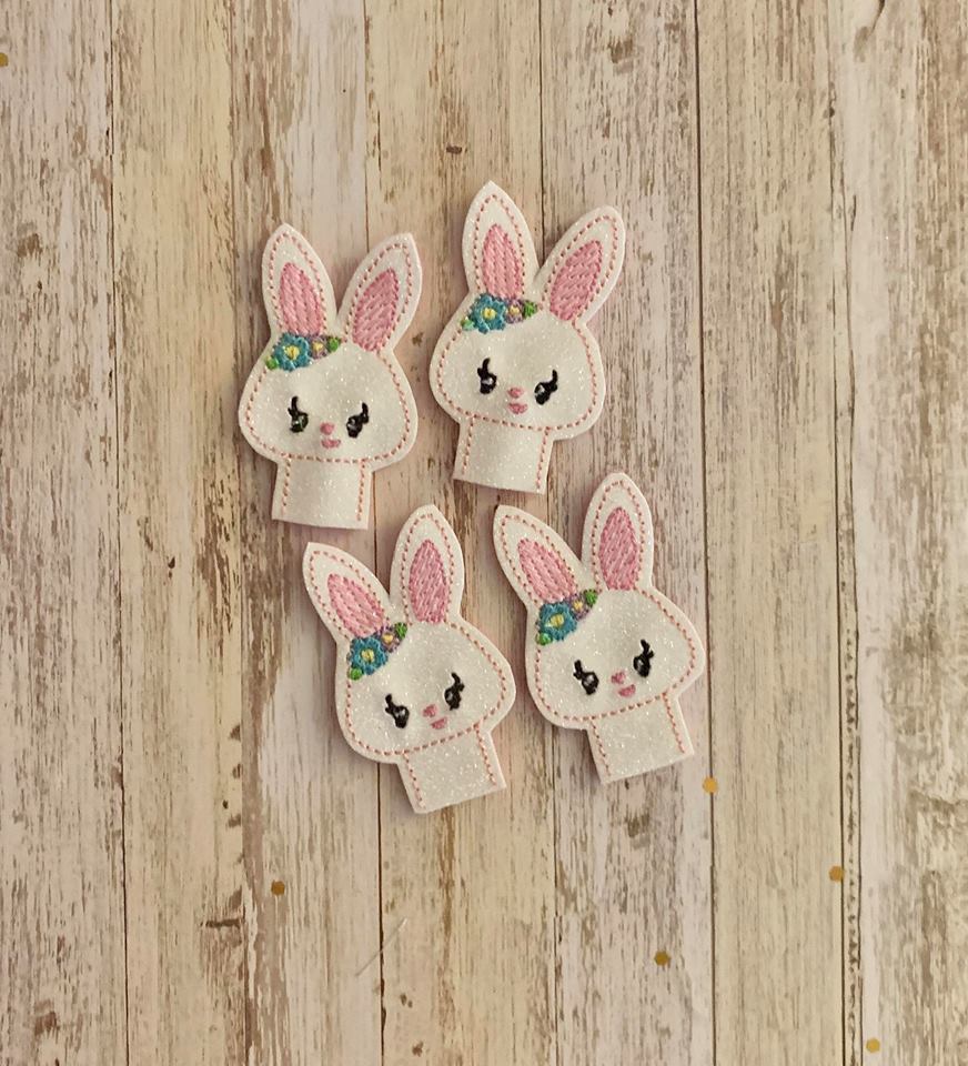 Bunny Girl Pencil Topper - Embroidery Design - DIGITAL Embroidery DESIGN