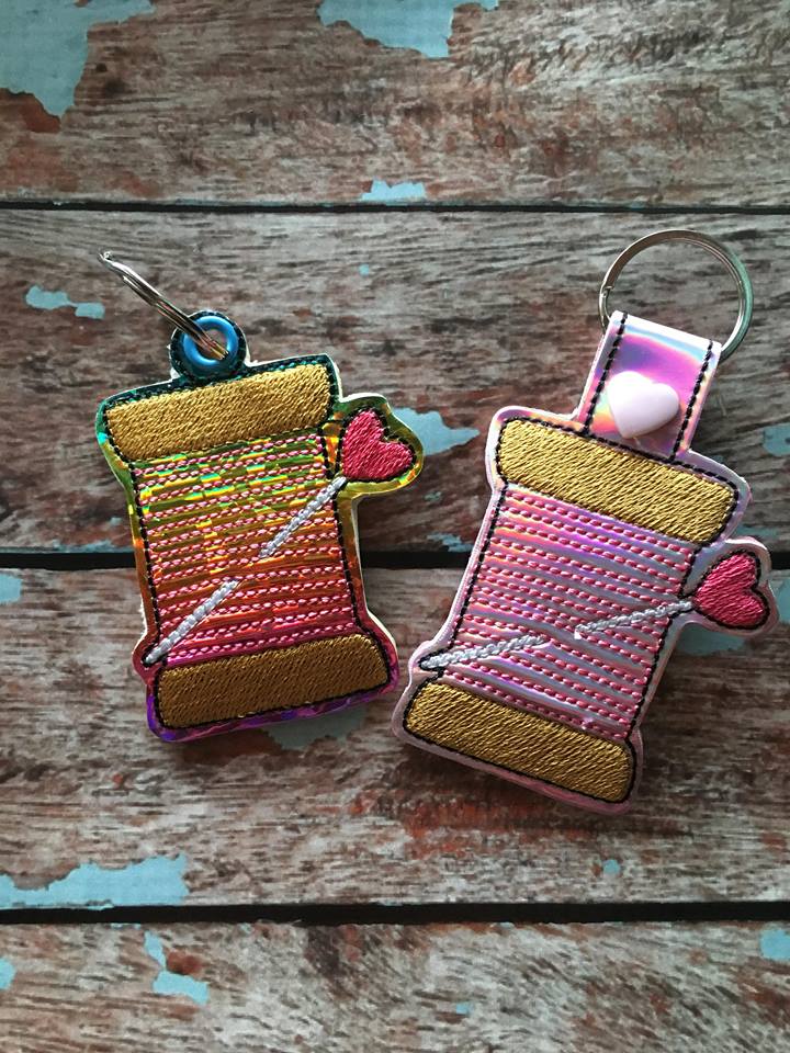Spool of thread Fobs - Embroidery Design - DIGITAL Embroidery DESIGN
