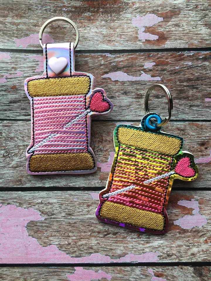 Spool of thread Fobs - Embroidery Design - DIGITAL Embroidery DESIGN