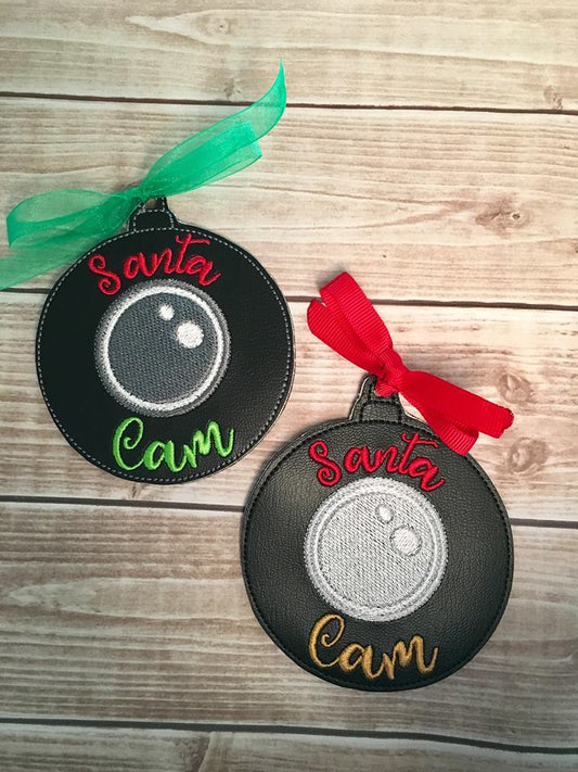 Santa Cam Ornament - Embroidery Design - DIGITAL Embroidery DESIGN