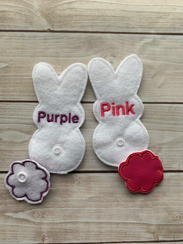 Bunny Color Matching Set with zipper bag - Digital Embroidery Design