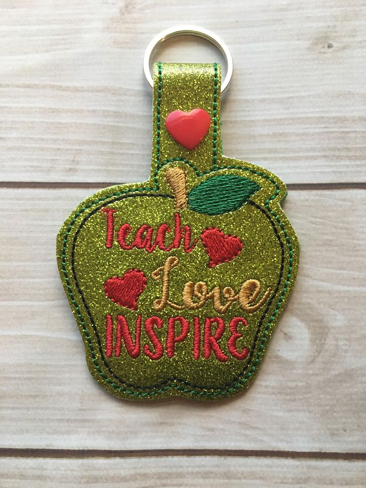 Teach Love Inspire Fobs - Embroidery Design - DIGITAL Embroidery DESIGN