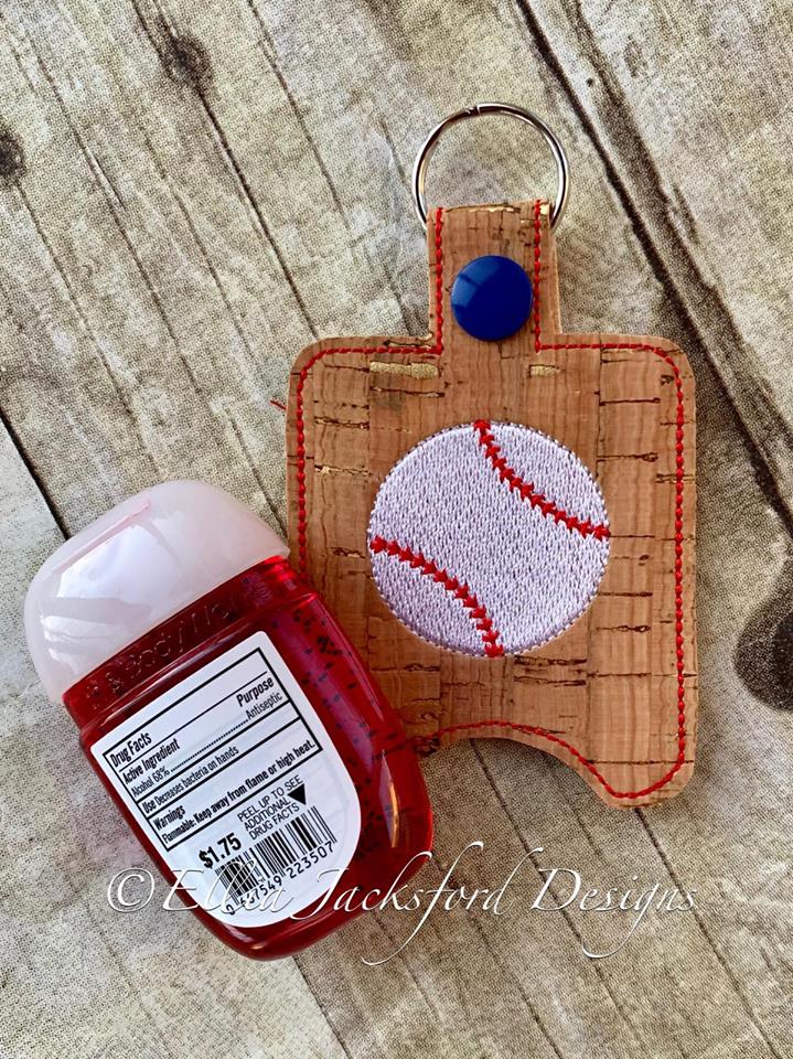 Baseball Sanitizer Holder 4x4 and 5x7 included- Embroidery Design - DIGITAL Embroidery DESIGN