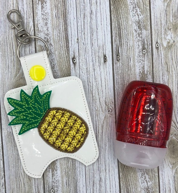 3D Pineapple Sanitizer Holders 4x4 and 5x7 included- DIGITAL Embroidery DESIGN
