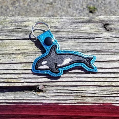 Orca Applique Fobs - DIGITAL Embroidery DESIGN