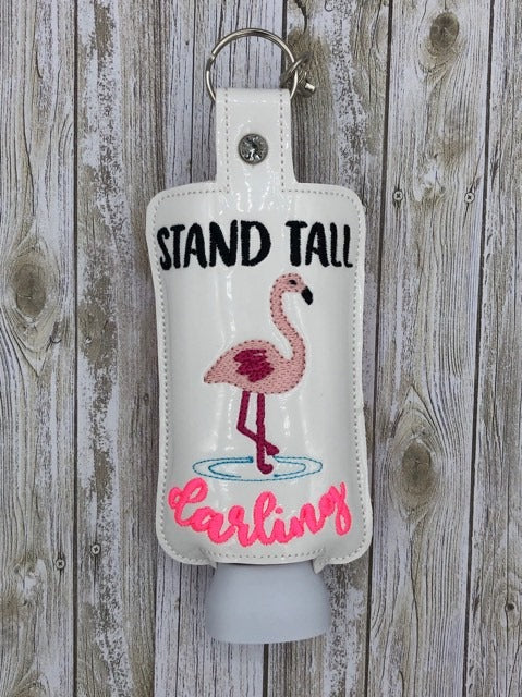 Stand Tall Darling Flamingo Lotion Holders 5x7 included- DIGITAL Embroidery DESIGN