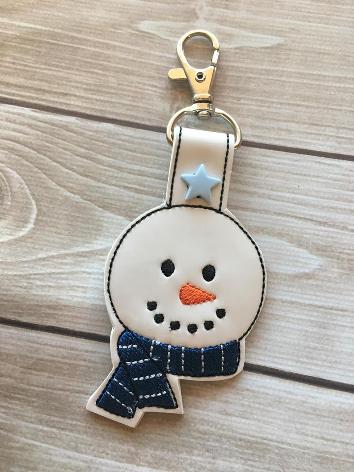 Snowman Scarf Fobs - Embroidery Design - DIGITAL Embroidery DESIGN