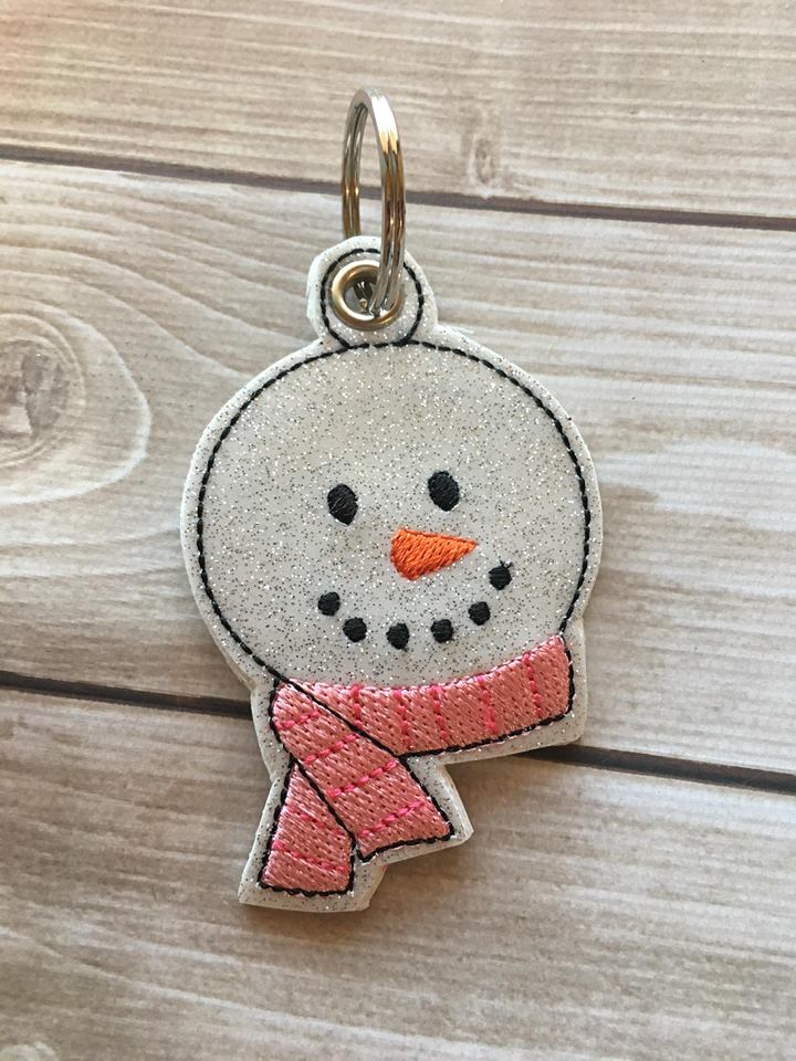 Snowman Scarf Fobs - Embroidery Design - DIGITAL Embroidery DESIGN
