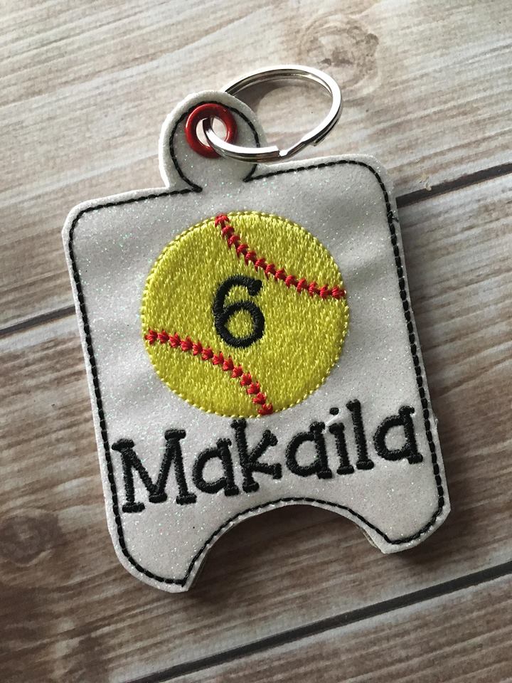 Baseball Sanitizer Holder 4x4 and 5x7 included- Embroidery Design - DIGITAL Embroidery DESIGN