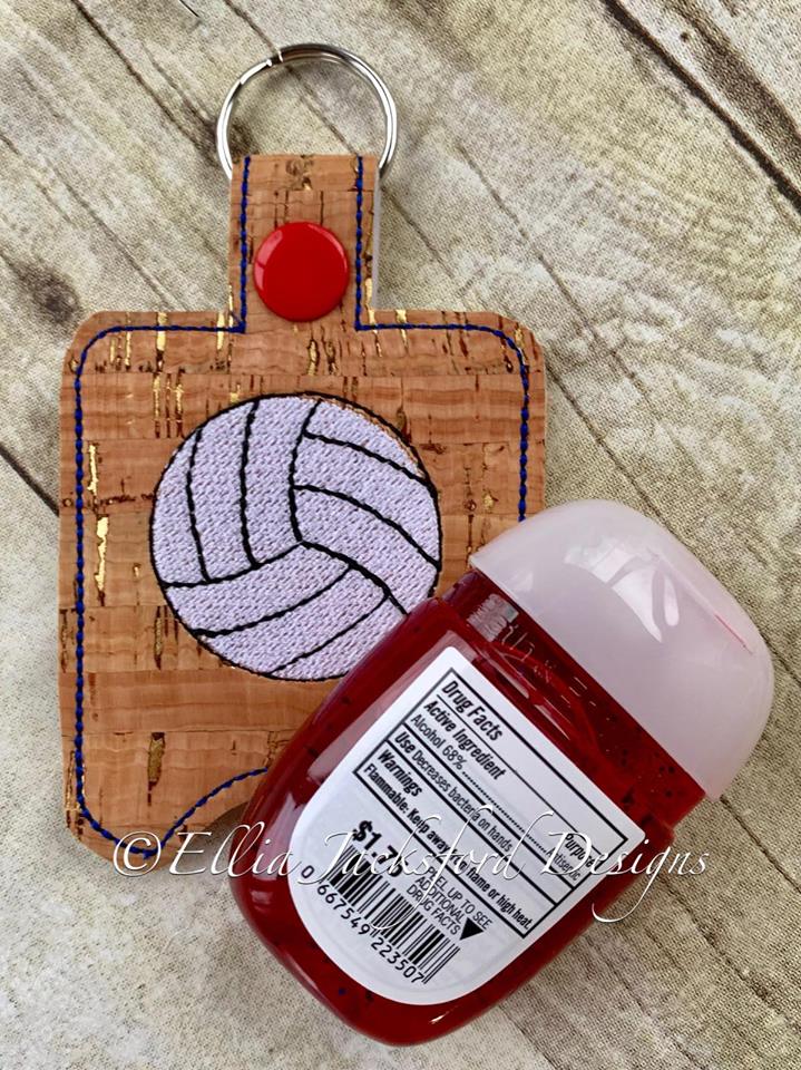 Volleyball Sanitizer Holders - Embroidery Design - DIGITAL Embroidery DESIGN