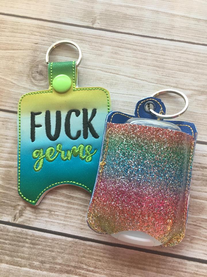 Mature Germs Sanitizer Holder - Embroidery Design - DIGITAL Embroidery DESIGN