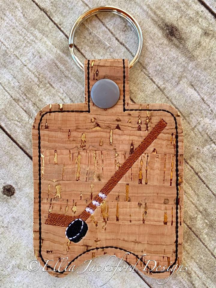 Hockey Sanitizer Holder 4x4 and 5x7 included- Embroidery Design - DIGITAL Embroidery DESIGN