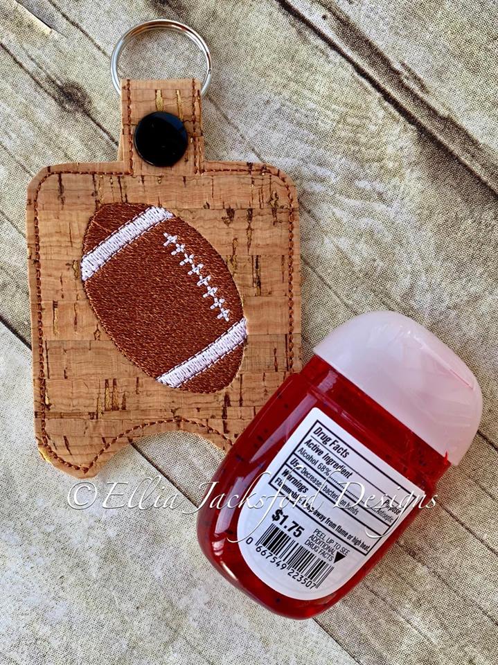 Football Sanitizer Holder - Embroidery Design - DIGITAL Embroidery DESIGN