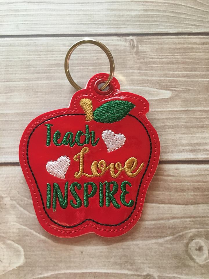 Teach Love Inspire Fobs - Embroidery Design - DIGITAL Embroidery DESIGN