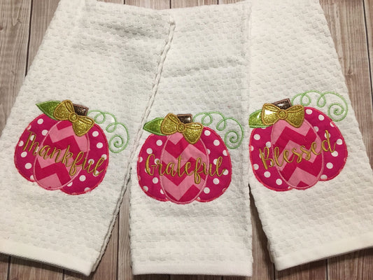 Rustic Pumpkin Applique Set 5x7 ONLY - Embroidery Design - DIGITAL Embroidery Design