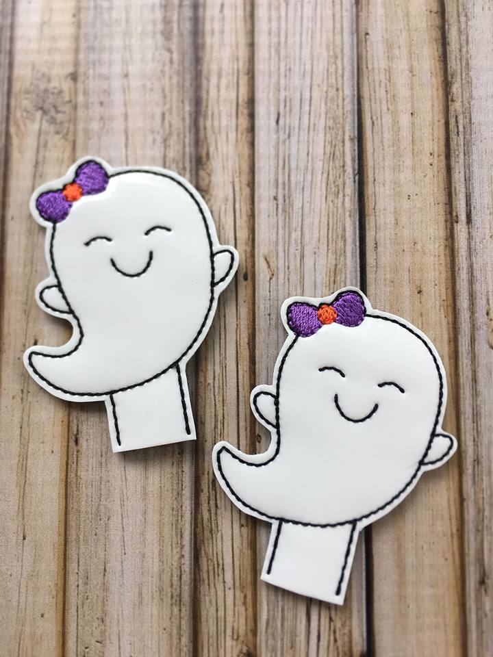 Girly Ghost Pencil Toppers - Digital Embroidery Design
