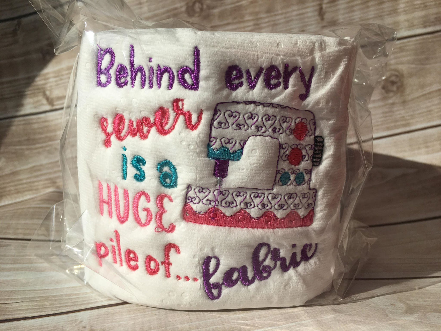 Behind every sewer toilet paper design & feltie 4x4 - Embroidery Design - DIGITAL Embroidery DESIGN