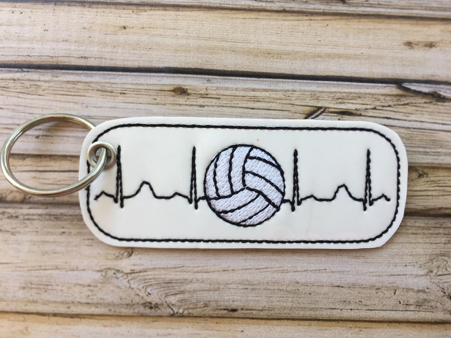 Sports Set ONE ekg Eyelet Fob - Embroidery Design - DIGITAL Embroidery DESIGN