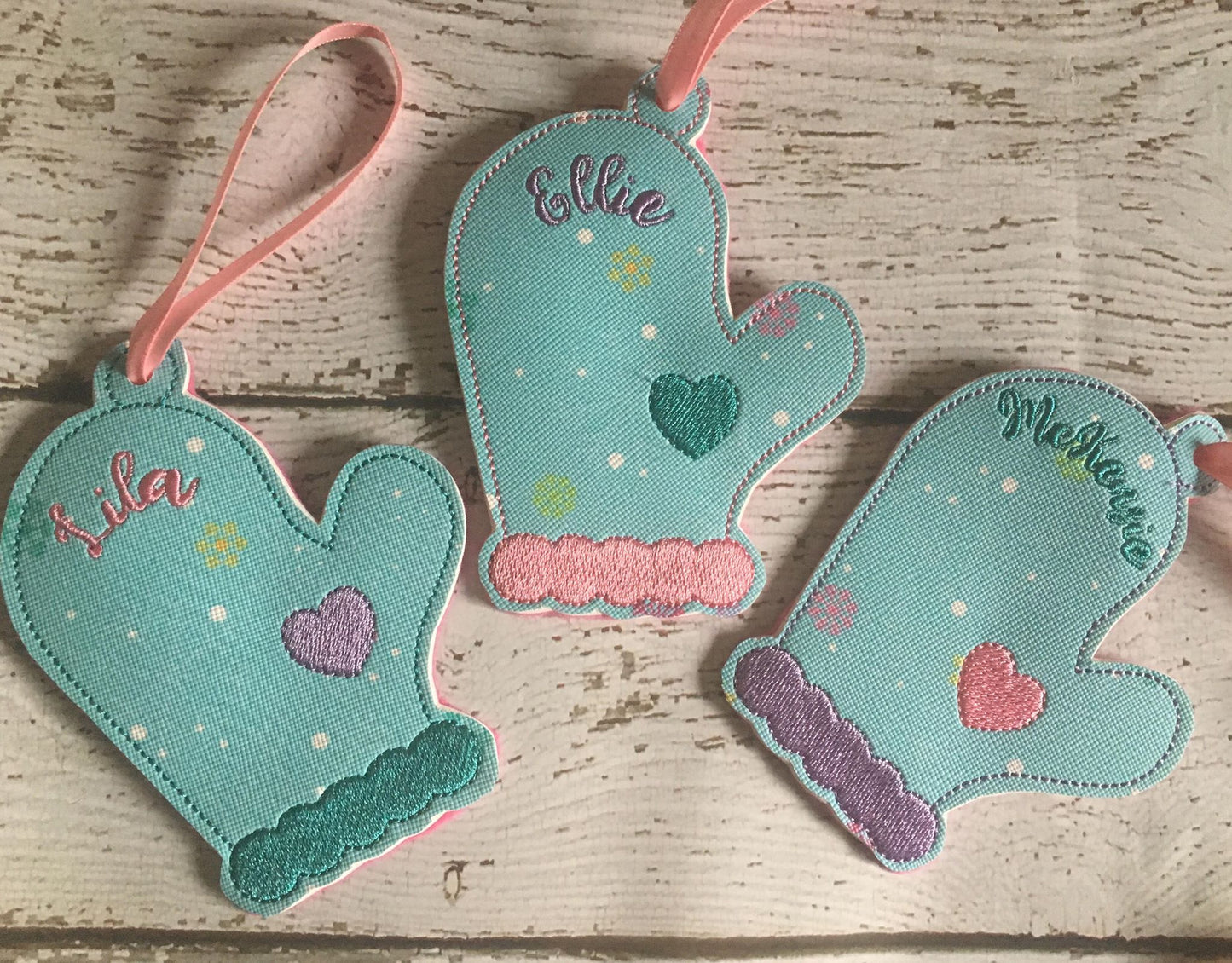 Winter Mitten Ornament 4x4 and 5x7 Grouped